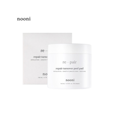 NOONI Repair Turnover Peel Pad 70 Blatt glatt makellos Haut beruhigendes Hauttoner