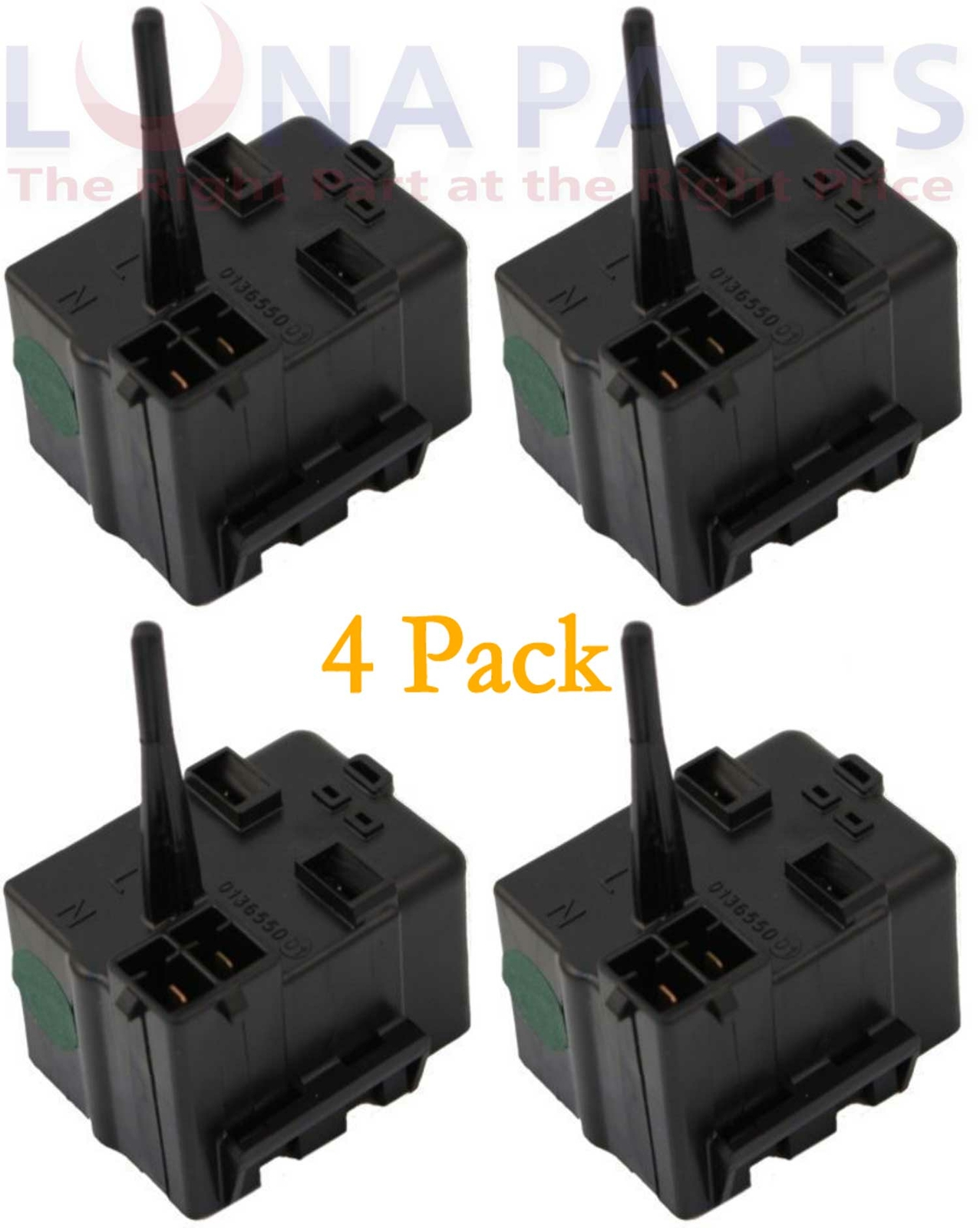 4 Pack Refrigerator Parts Compressor Relay Overload WR07X10097 (513604045)-image