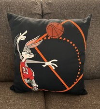 Vintage 1994 Looney Toons 18" Pillow Basketball Bugs, Taz, Marvin Space Martian