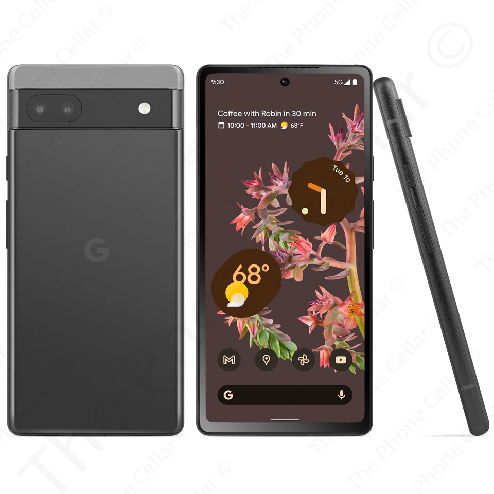 Google Pixel 6a 128GB Unlocked GA03327US 6.1" FHD+ NFC 5G LTE Dual SIM Charcoal