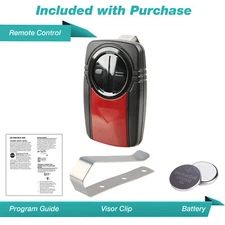 Garage Door Opener 2-Button Remote Red for Universal Chamberlain 380UT