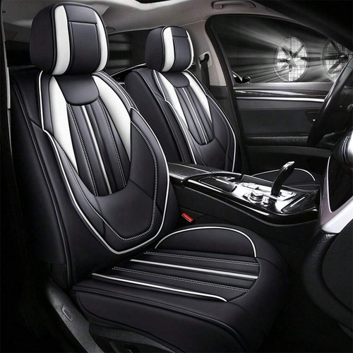Universal 5-Piece Leather Car Seat Covers - Waterproof Full Set for Sedans SUVs - Picture 58 of 61