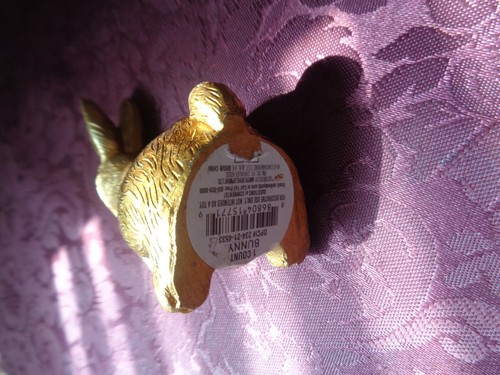 Gold Resin Bunny Rabbit Figurines Easter Set of 3 NEW - Picture 7 of 9