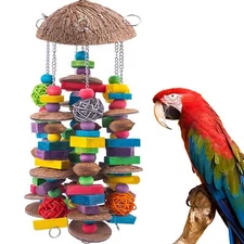 Bird Chewing Toy Large Medium Parrot Cage Bite Toys African Grey Macaws