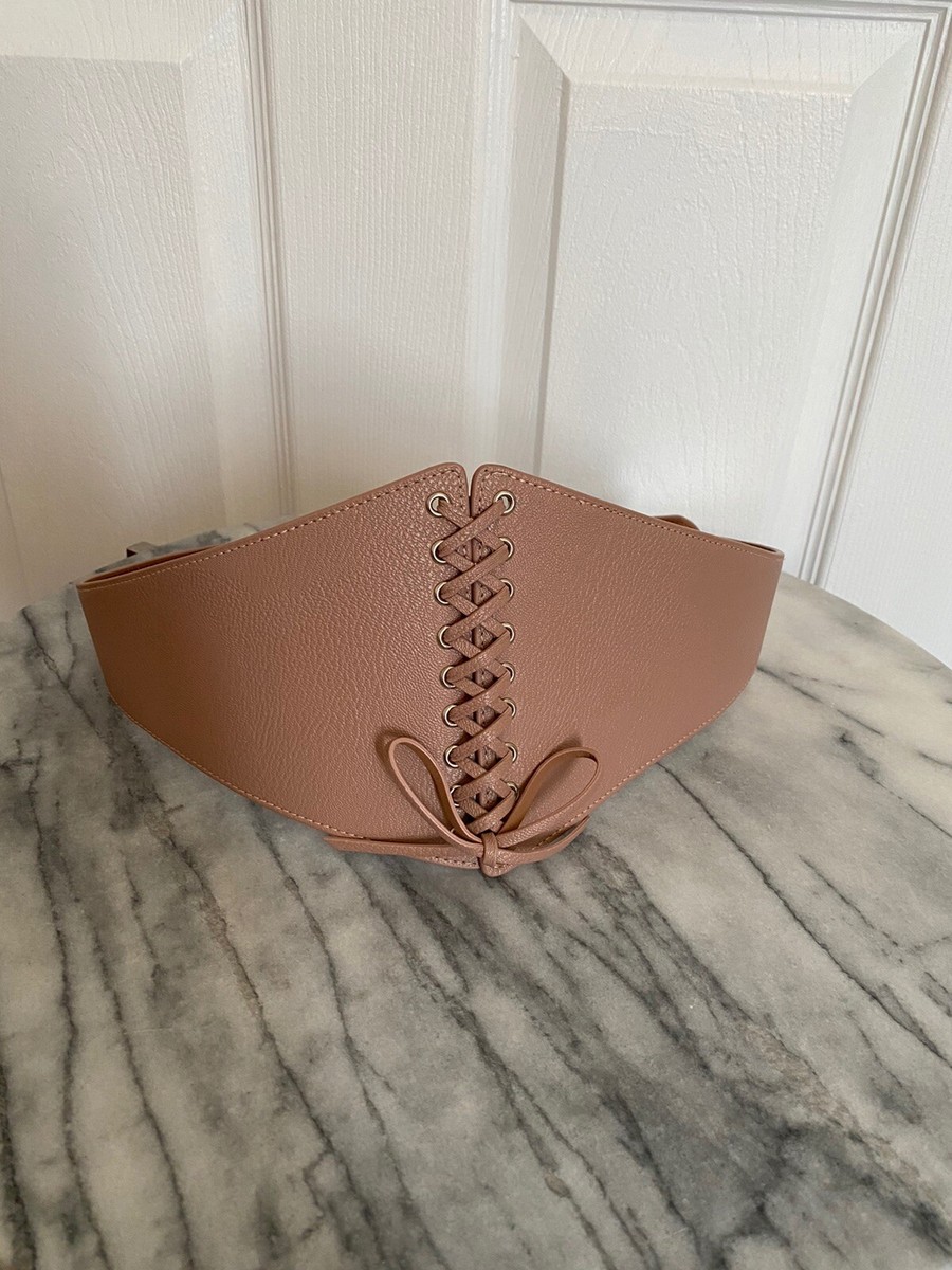 Bcbgmaxazria Faux Leather Corset Waist Tie Belt S | eBay display picture 2