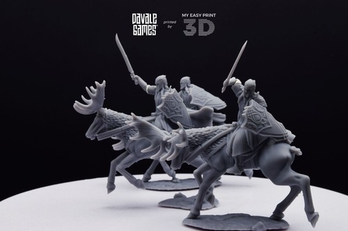 Armoured Wood Elf on Elk Davale Games 3D Printed With High Quality Resin - Picture 7 of 12