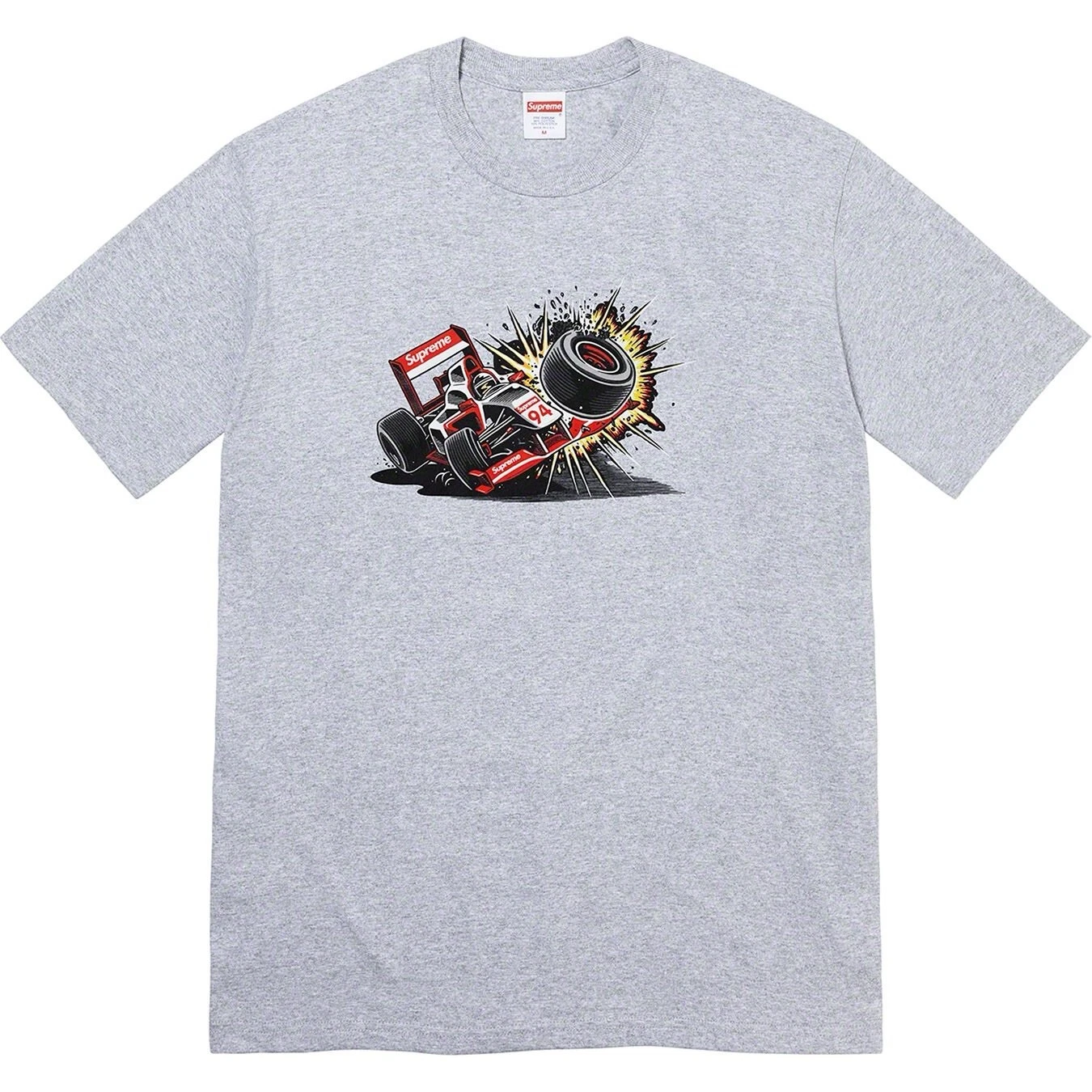 Tee shirt Supreme Crash « gris bruyère » taille XXL FW21 NEUF