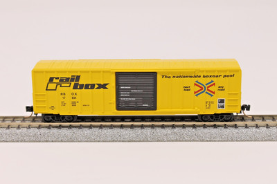 N Scale Kadee Micro Trains 25012 FMC 50' Rib Side Boxcar Railbox RBOX 17834