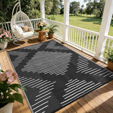 Waterproof Outdoor Rug 5X8 Rug Plastic Reversible Area Rugs Indoor Outdoor Carpe
