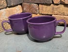 Homer Laughlin Fiesta Set Of 2 Jumbo Mugs 18 Oz Mulberry