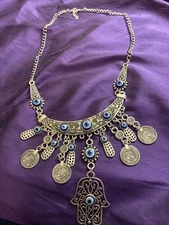 🧿 EVIL EYE 🪬 Hamsa necklace/ Pendant Costume Jewelry Jewelry