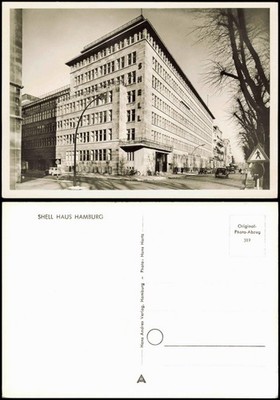 Ansichtskarte Hamburg Shell Haus Straßenpartie 1962