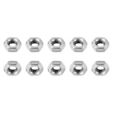 50Pack M3x0.5mm(DxL) Hex Nuts 304 Stainless Steel Hexagonal Nuts Silver Tone