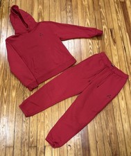 Air Jordan Essentials Men  s Sweatsuit Size Medium Red Sweatshirt  Sweatpants