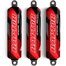 Red Black Yamaha Shock Covers Raptor YFM 250 350 660R *Special Edition* (Set 3)