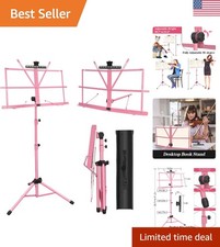 Portable Dual-Use Music Stand - Adjustable Height with Carry Bag for Musicians