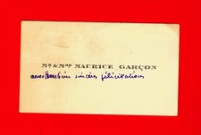 Ls62-business Card-mauritius Boy-novelist-parolist-lawyer-lille Ls62-business Card-mauritius Boy-novelist-parolist-lawyer-lille