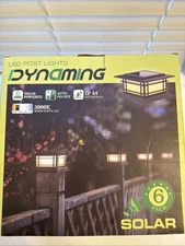 Dynaming 6 Pack Solar Post Cap Lights Outdoor, Fence Post Solar Lights Fit fo...