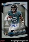 2025 Panini Prizm Prizms Silver #301 Travis Hunter RC ROOKIE AUTO JAGUARS