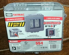 HUBBELL TAYMAC Low Profile *GRAY* Expandable 2-Gang In-Use Cover #ML2500G