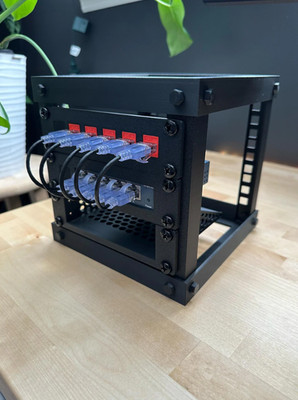Mini 3U Network Rack 7  Depth for Home Lab Router Switch Patch Panel