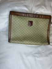 CELINE Macadam Zip Clutch Pouch Beige/Brown, ...