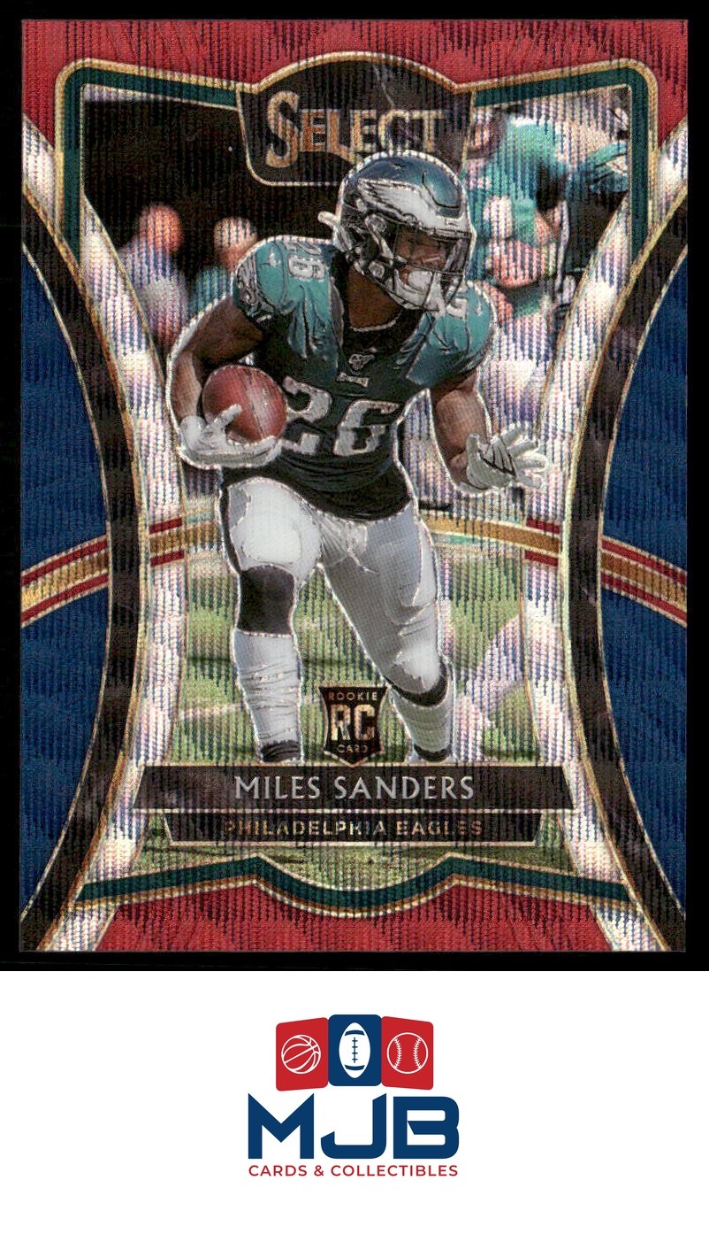 2019 Select Miles Sanders Tri-Color Prizm #/199 Rookie #102 Philadelphia Eagles