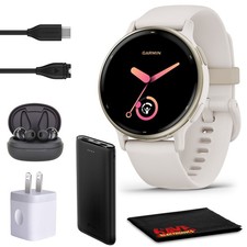 Garmin Vivoactive 5 Fitness Tracker Smart Watch For Women  Men With Cream Gold