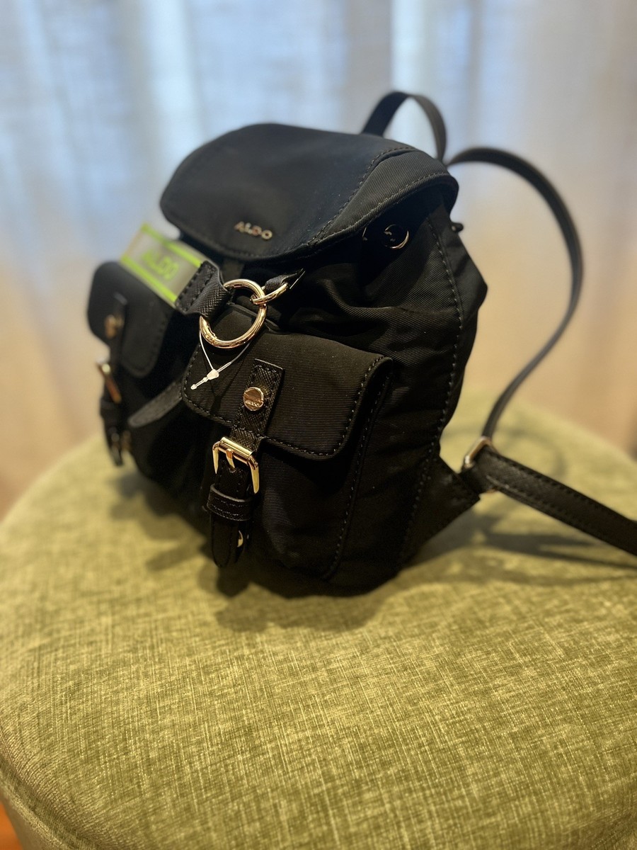 ALDO Loreswen Mini Black & Rose Gold Backpack, Multiple 