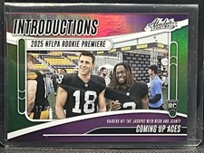 2025 Panini Absolute Coming Up Aces Bech/Jeanty RC Green Refractor /25 Raiders