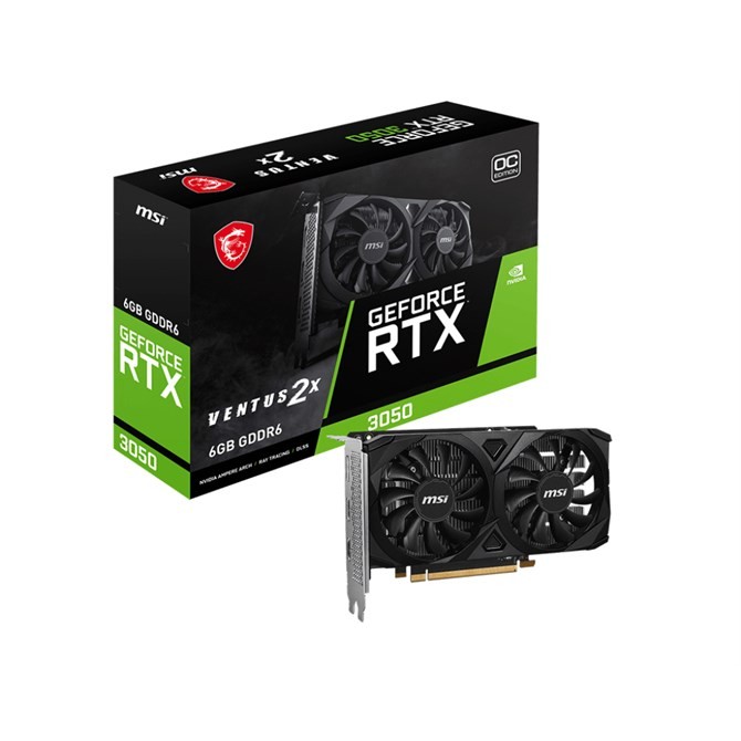 MSI VENTUS Geforce RTX 3050 2X E 6G OC NVIDIA 6 GB GDDR6