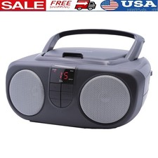 Portable CD Radio Boombox AM FM Aux Input Compact Music Player PRCD243M New