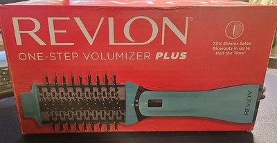 NEW REVLON ONE STEP VOLUMIZER PLUS HAIR DRYER STYLER , TEAL Open Box