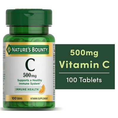 Nature's Bounty Vitamin C 500 mg, 100 Tablets