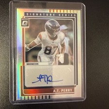 A.T. Perry #SSH-AT Signature Series Auto 2025 Optic Football Broncos