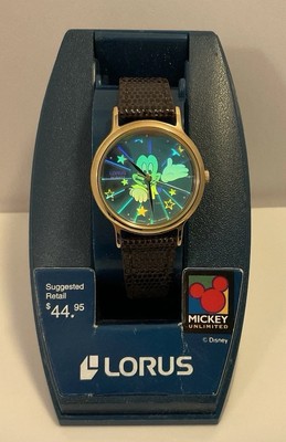 LORUS DISNEY MICKEY MOUSE RAINBOW HOLOGRAM QUARTZ WRIST WATCH JAPAN MOV T NOS