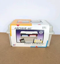 NEW Fellowes Archive 60 Diskette Storage Box Holds 3.5" Floppy Disks & PC Cards
