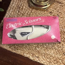Vintage ELECTRIC SCISSORS By White Guide Light 2 Speed 8.5" Cord Safe TESTED