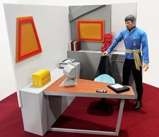 Star Trek TOS Kirk's Quarters Office. Great for 1:6 scale QMx Exo-6 12" Figures