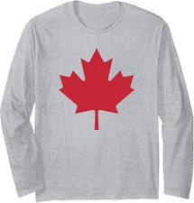 Canadian Flag Red Maple Leaf Canada Day Long Sleeve T-Shirt
