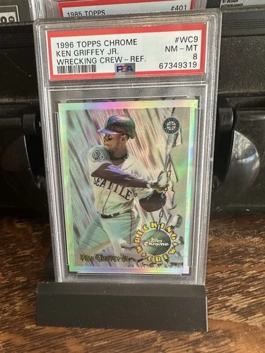 1996 Topps Chrome Ken Griffey Jr. Wrecking Crew Refractor WC9 Mariners PSA 8