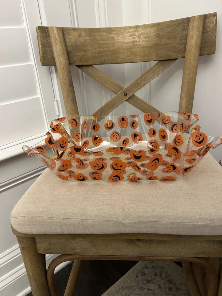 Bandeja para servir de acrílico transparente con calabazas Foto 4 de 4