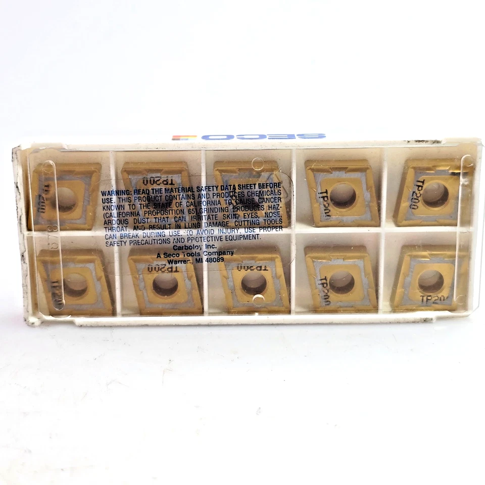 SECO CNMG 432-MF2 TP200 CNMG 120408-MF2 Carbide Turning Inserts (Box of 10) - Image 2 of 4