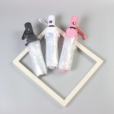 Foldable Transparent Umbrella Automatic Clear Three Fold Sun Rain Student Umbrel