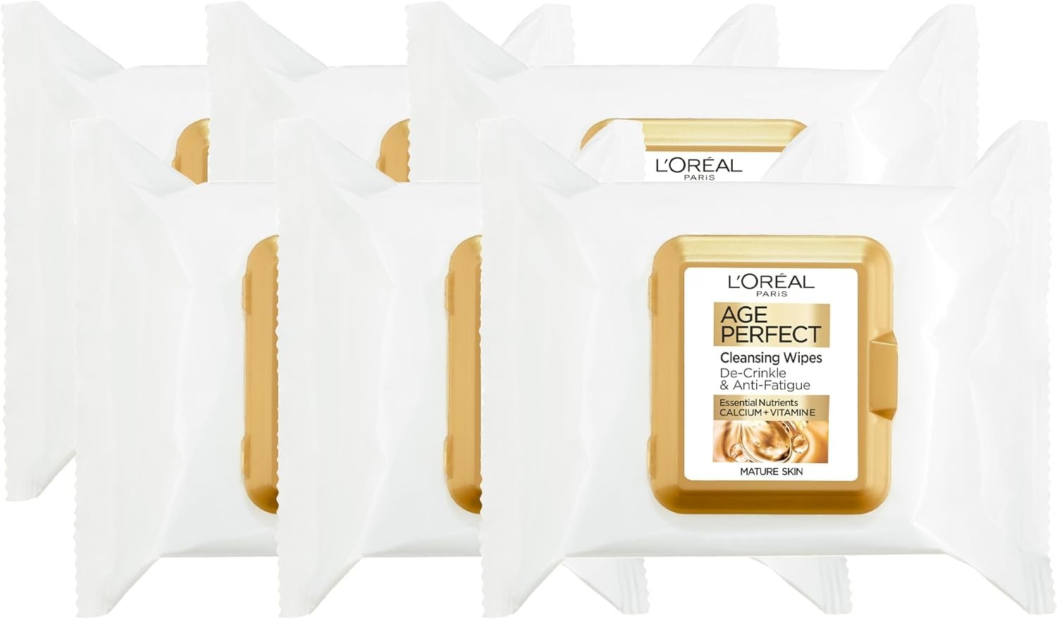 L'Oréal Paris Age Perfect Cleansing Wipes Mature Skin 25 Wipes Pack of 6