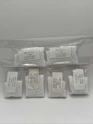 White Seed Beads 1oz Jewelry Making 11/0 Old Yellow Lot Of 6