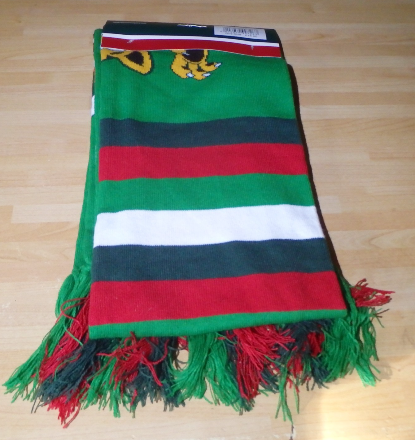 New Leicester Tigers Rugby Colours Scarf Green Welford Jnr One Size Superbobble
