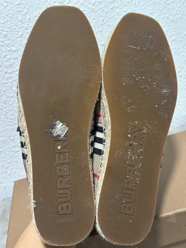 Burberry Beige Icon Stripe Canvas Espadrilles Flats Größe EU40,5 UK7,5 US10 Damen - Bild 5 von 7