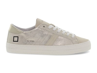 Sneakers D.A.T.E. W HILL LOW ST P in platinum laminate - Women's Shoes