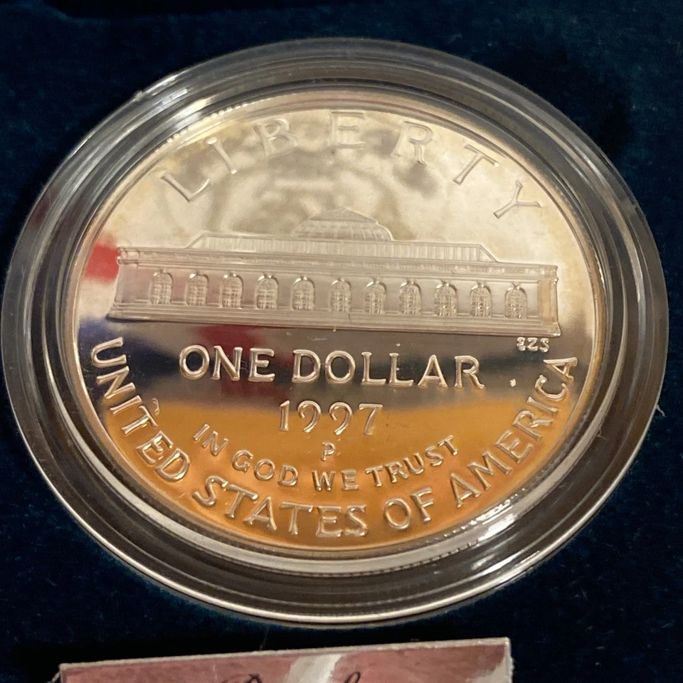 1997-P Botanic Garden Proof Silver Dollar US Mint $1 Commemorative OGP Box COA - Image 2 of 4